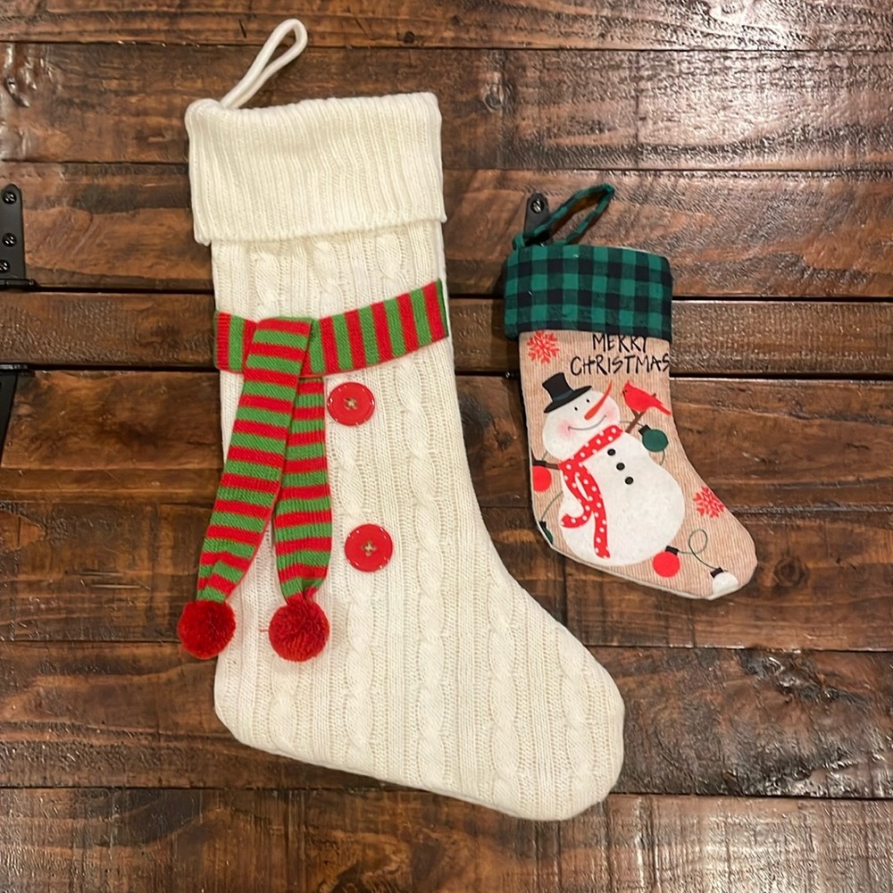 Christmas stockings - set of regular size and mini size stocking